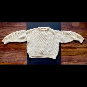 Irish Cable Knit Aran wool sweater